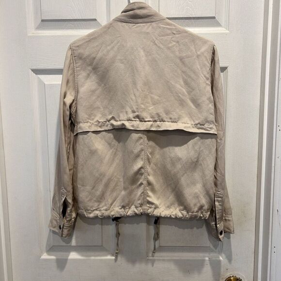 Rails‎ Collins Military Jacket Cream Beige Bone Neutral Small Tencel Linen Blend - Picture 7 of 11